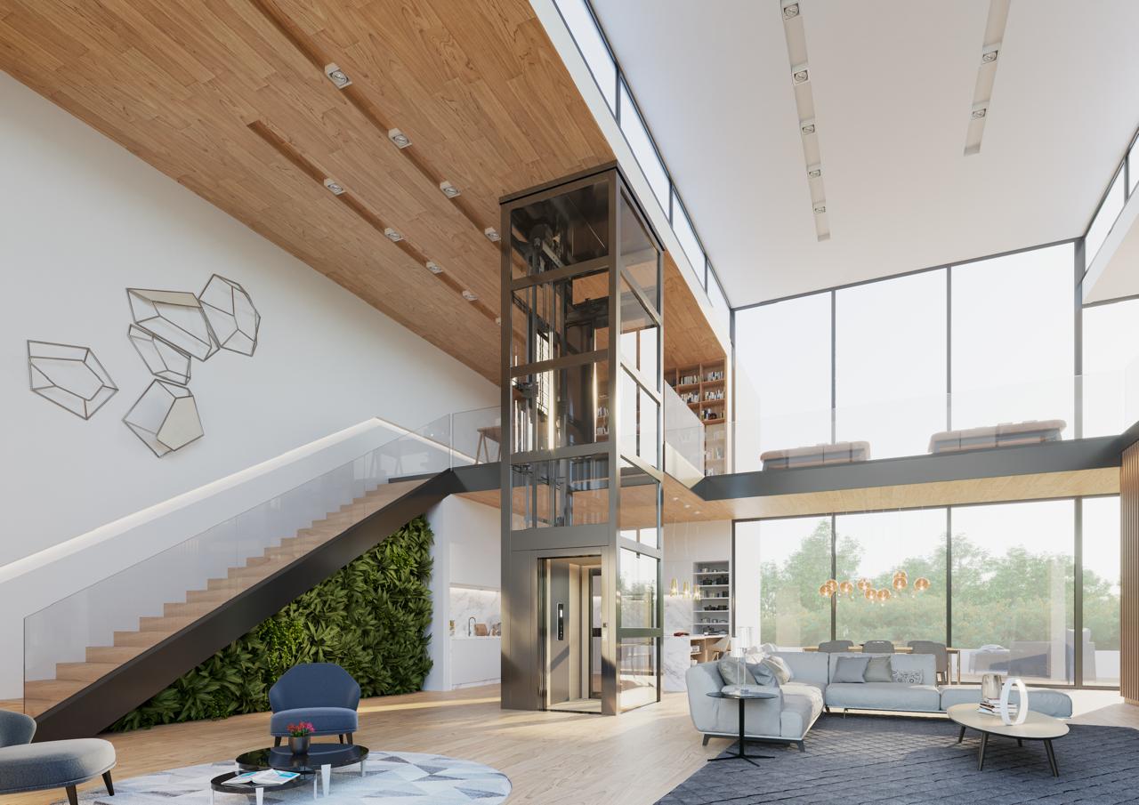 Platform lift for residential building